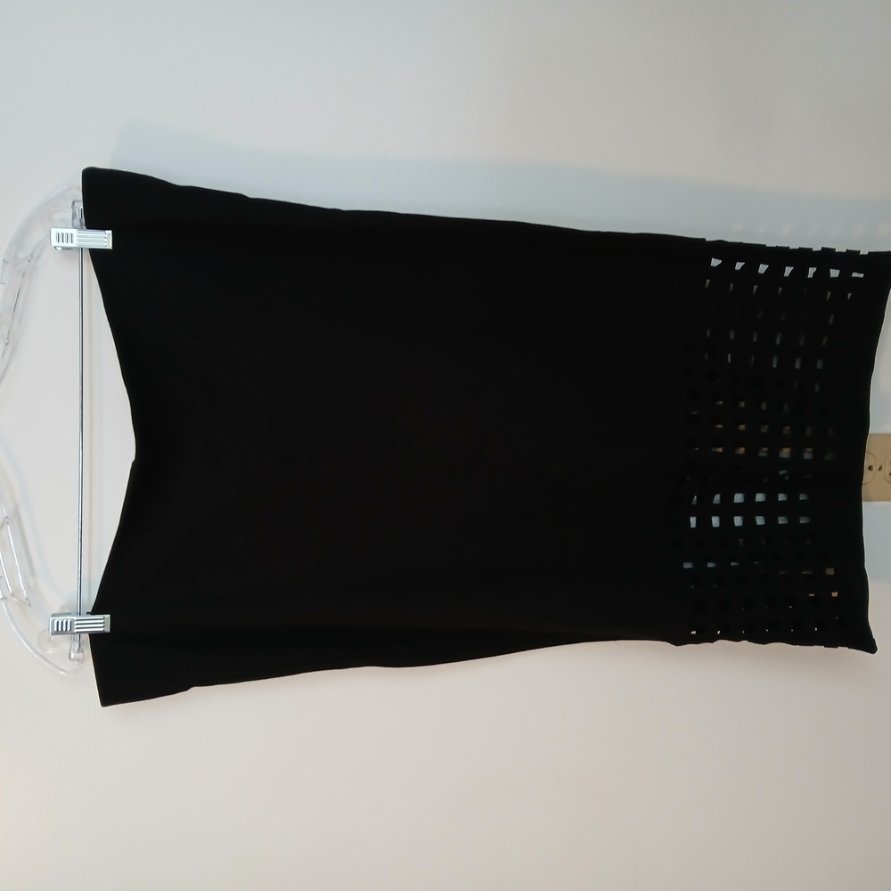 Torrid Black Laser Hem Knee-Length Career Wear to Work Pencil Skirt 1/1X/14-16